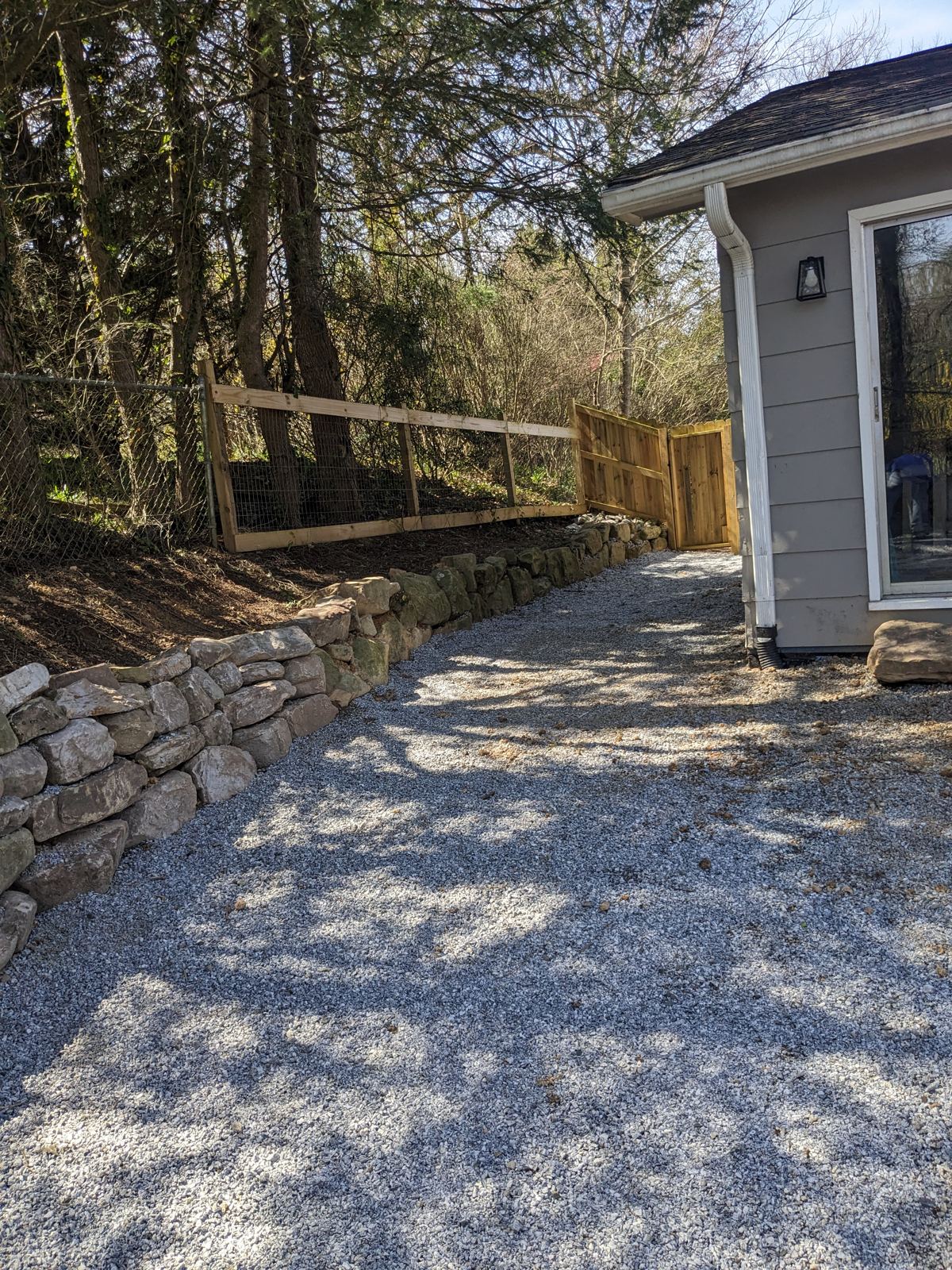 Completed site work, retaining wall, and hardscape project 4