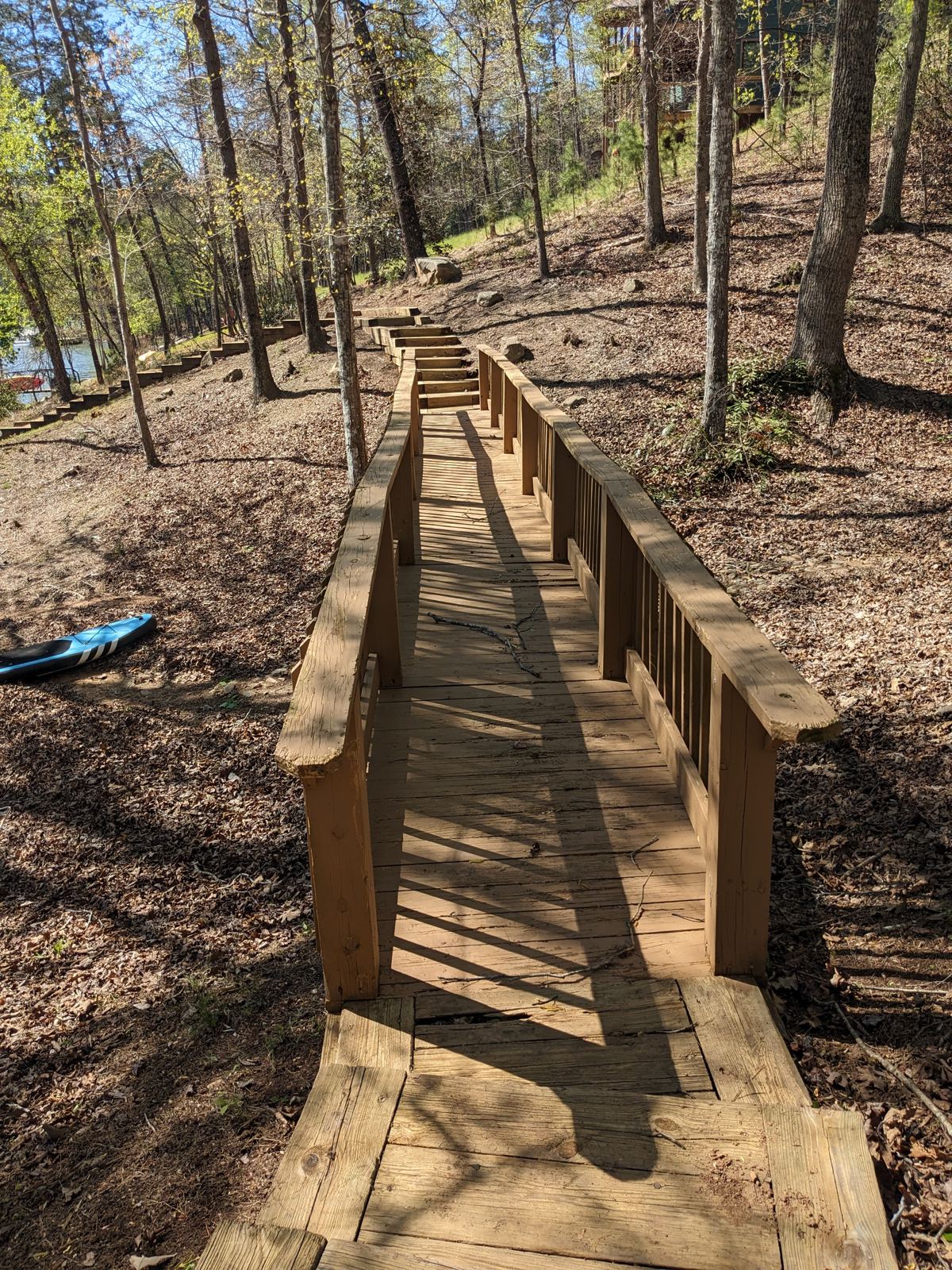 Lake access walkway, steps, and dock project 3