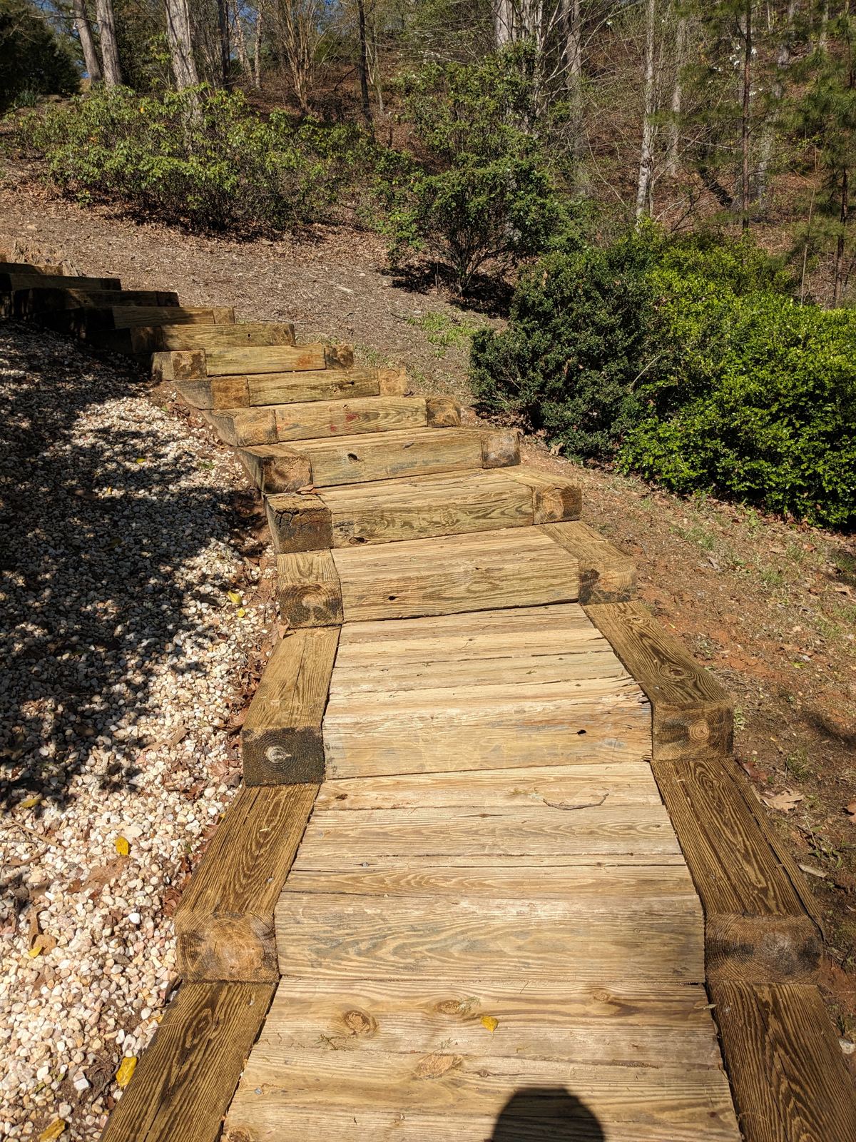 Lake access walkway, steps, and dock project 7