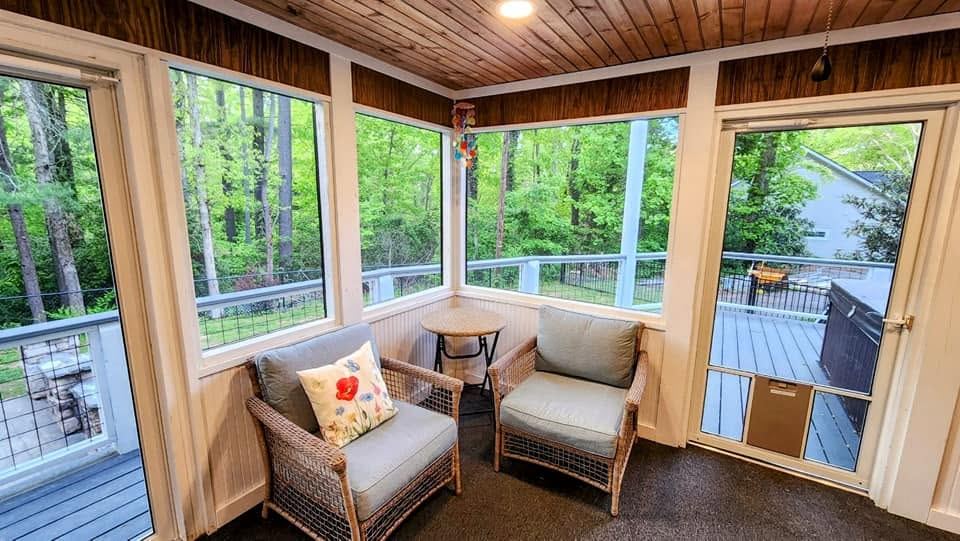 Completed screened porch project 12