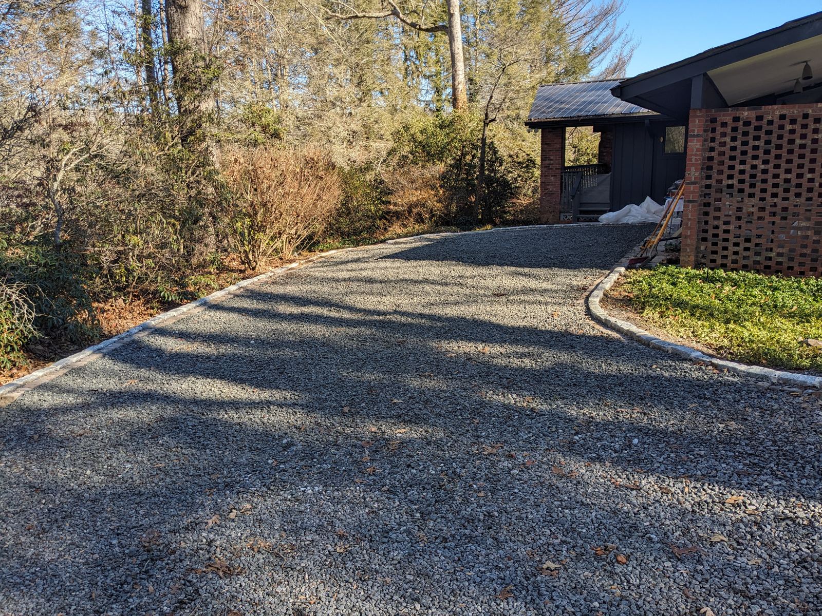 Completed site work, retaining wall, and hardscape project 1