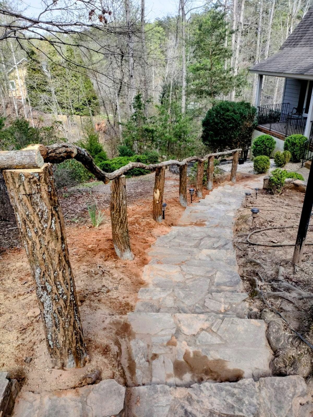 Completed site work, retaining wall, and hardscape project 6