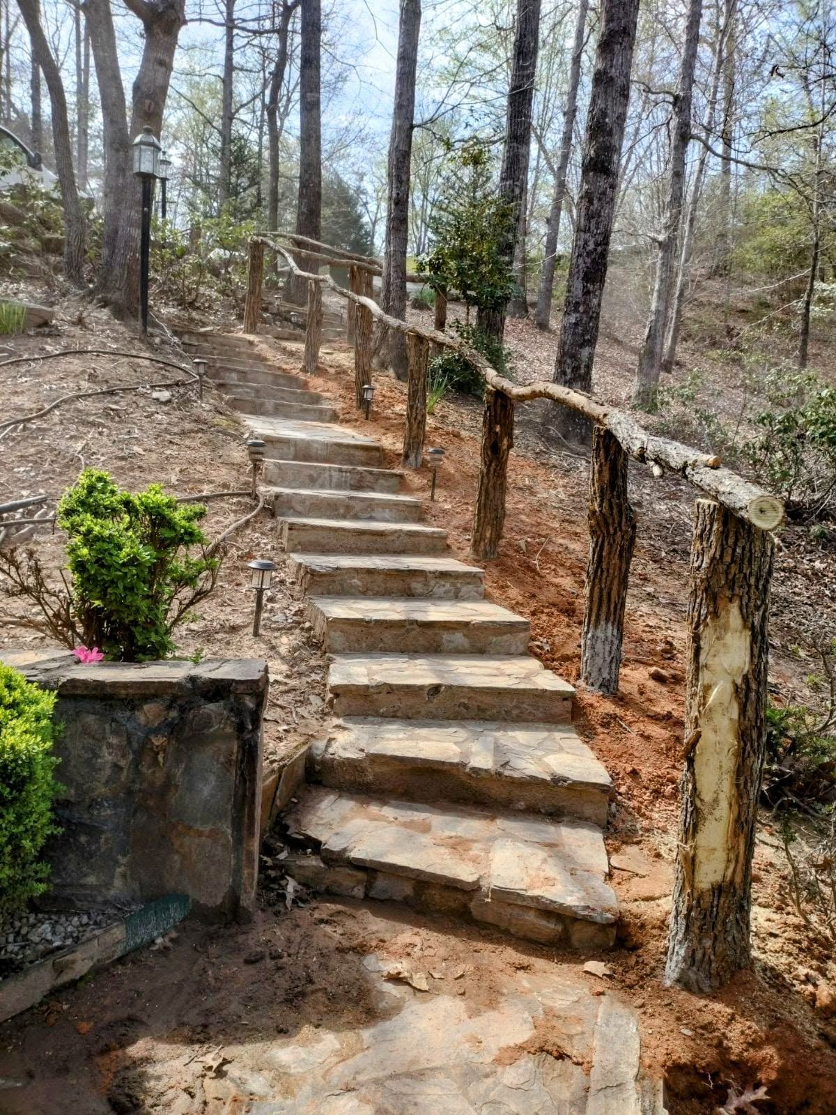 Completed site work, retaining wall, and hardscape project 7